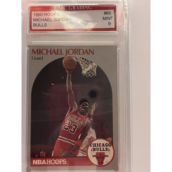 1990 Michael Jordan # 65 EMC GRADED MINT 9 VINTAGE EARLY JORDAN CARD THE GOAT - Picture 3 of 13